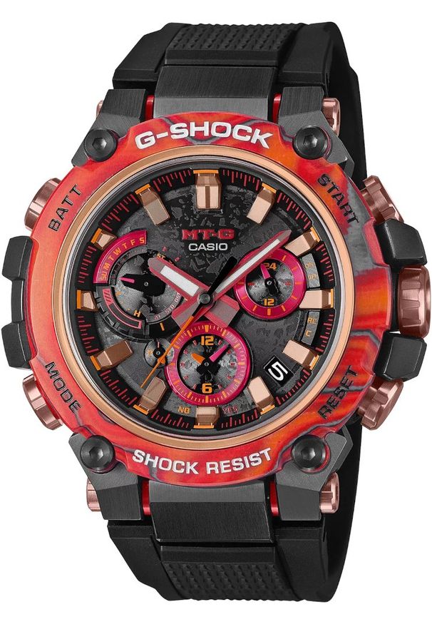 G-Shock - Zegarek Męski G-SHOCK MTG Flare Red Series 40th Anniversary Exclusive MTG-B3000FR-1AER. Styl: sportowy