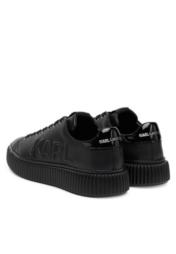 Karl Lagerfeld - KARL LAGERFELD Sneakersy KL24225 Czarny. Kolor: czarny. Materiał: skóra