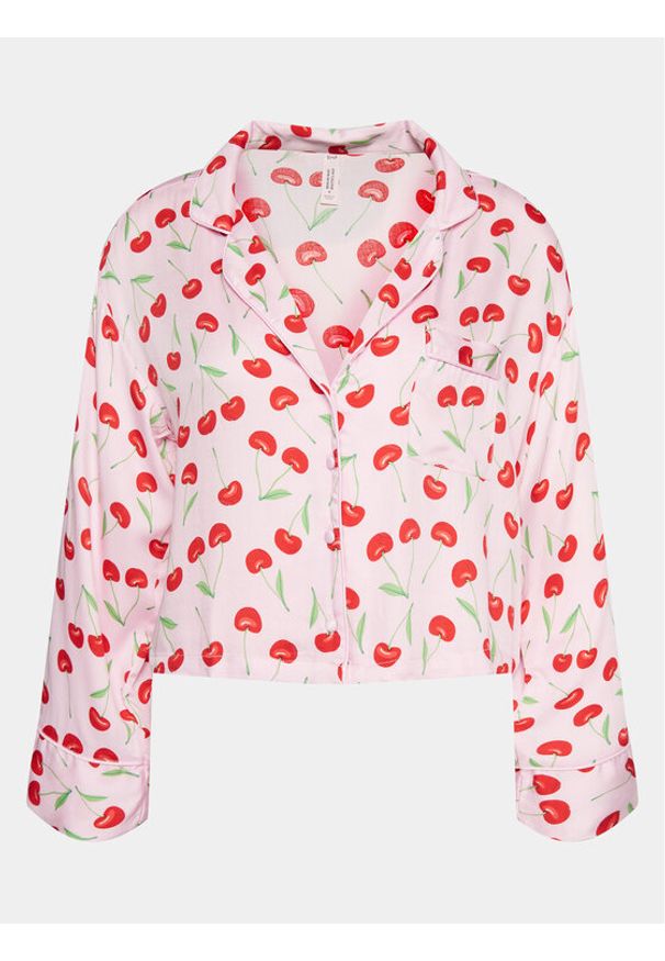 Hunkemöller Koszulka piżamowa 205059 Różowy Relaxed Fit. Kolor: różowy. Materiał: wiskoza
