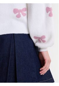 only - ONLY Sweter Bora 15360712 Biały Regular Fit. Kolor: biały. Materiał: syntetyk #5