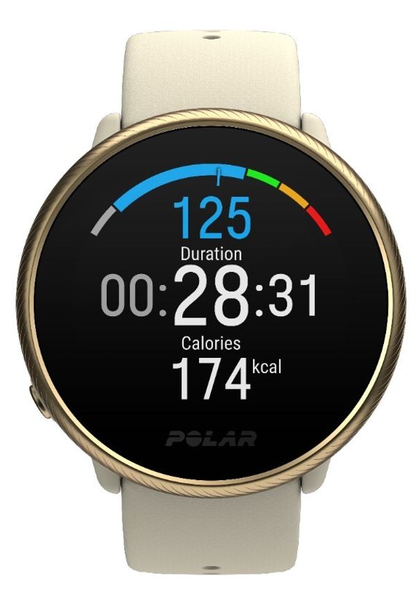 POLAR - Polar Ignite 2 szampańsko-złoty. Rodzaj zegarka: smartwatch. Kolor: złoty. Materiał: polar. Styl: elegancki, sportowy, casual