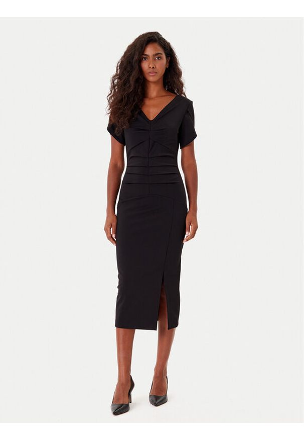 Rinascimento Sukienka koktajlowa CFC0125338003 Czarny Slim Fit. Kolor: czarny. Materiał: syntetyk. Styl: wizytowy