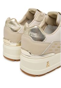 Patrizia Pepe Sneakersy PPJ917.02 Beżowy. Kolor: beżowy. Materiał: skóra