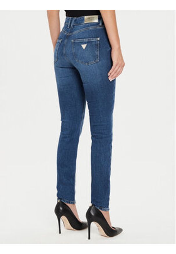 Guess Jeansy W4YA28 D5DD4 Granatowy Slim Fit. Kolor: niebieski