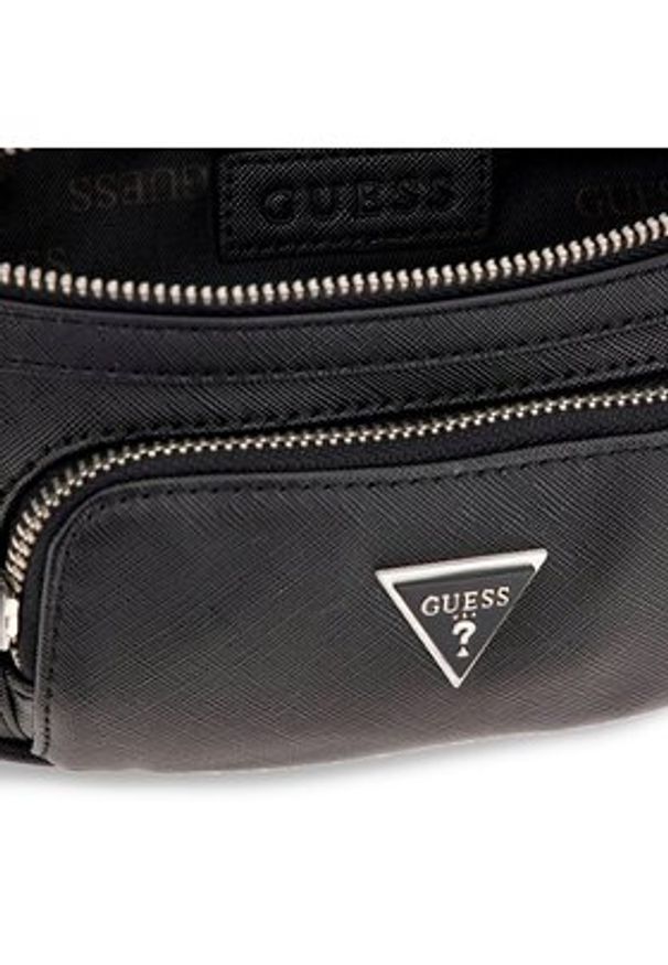 Guess Nerka Certosa Saffiano Smart Mini Bags HMECSA P3332 Czarny. Kolor: czarny. Materiał: skóra