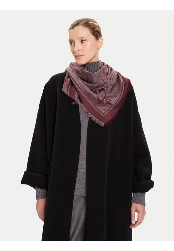 Pinko - PINKO Chusta 106017 A2ZH Bordowy. Kolor: czerwony. Materiał: wiskoza, materiał