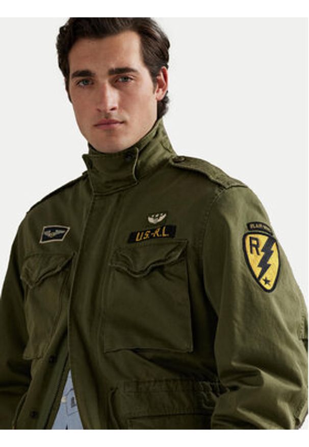 Polo Ralph Lauren Kurtka przejściowa 710970575001 Zielony Regular Fit. Typ kołnierza: polo. Kolor: zielony. Materiał: bawełna