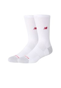 Skarpety New Balance LAS25302WT - białe. Kolor: biały. Materiał: poliester, bawełna, włókno, materiał #1
