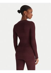 Marciano Guess Spodnie materiałowe 5YGB29 5881Z Bordowy Regular Fit. Kolor: czerwony. Materiał: wiskoza #5