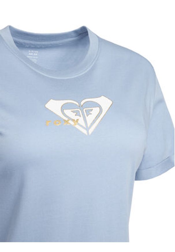 Roxy T-Shirt Oceanregular ERJZT06078 Niebieski Regular Fit. Kolor: niebieski. Materiał: bawełna