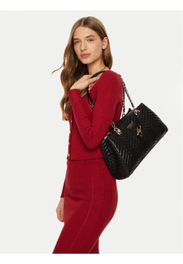 Guess Torebka HWQG95 08090 Czarny. Kolor: czarny. Materiał: skórzane