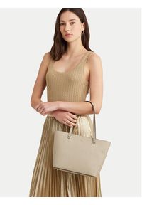 Lauren Ralph Lauren - LAUREN RALPH LAUREN Torebka 431924351004 Beżowy. Kolor: beżowy. Materiał: skórzane #3