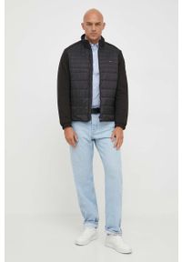 TOMMY HILFIGER - Tommy Hilfiger kurtka męska kolor czarny przejściowa. Kolor: czarny. Materiał: poliester #3