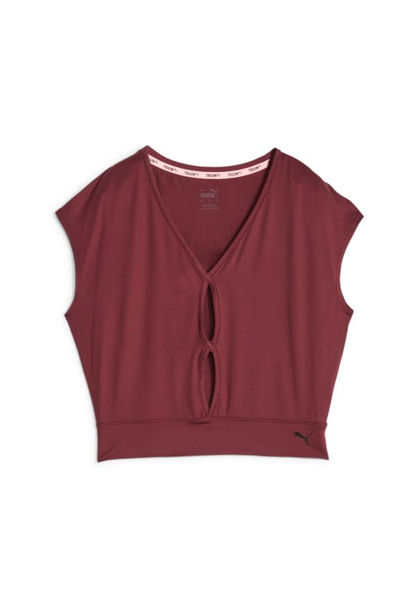 Stroje kąpielowe damskie Puma Studio Yogi. Kolor: czerwony, brązowy, wielokolorowy. Materiał: poliester, materiał, elastan. Sport: fitness