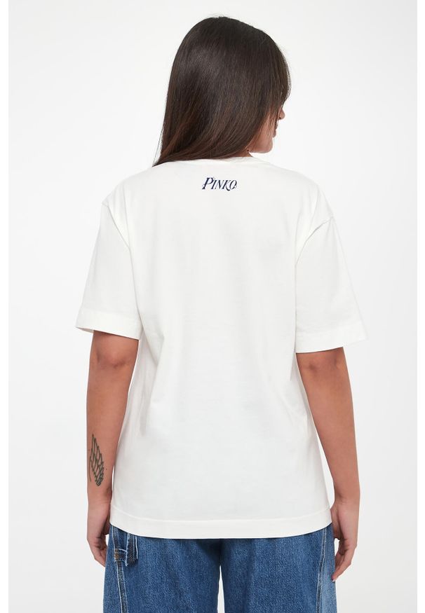 Pinko - T-shirt damski z grafiką Strepitoso PINKO