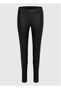Kaffe Spodnie z imitacji skóry Ada Coated 10501626 Czarny Slim Fit. Kolor: czarny. Materiał: wiskoza, skóra #5