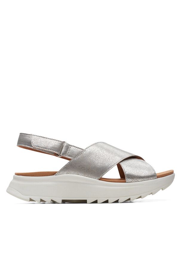 Sandały Clarks. Kolor: srebrny
