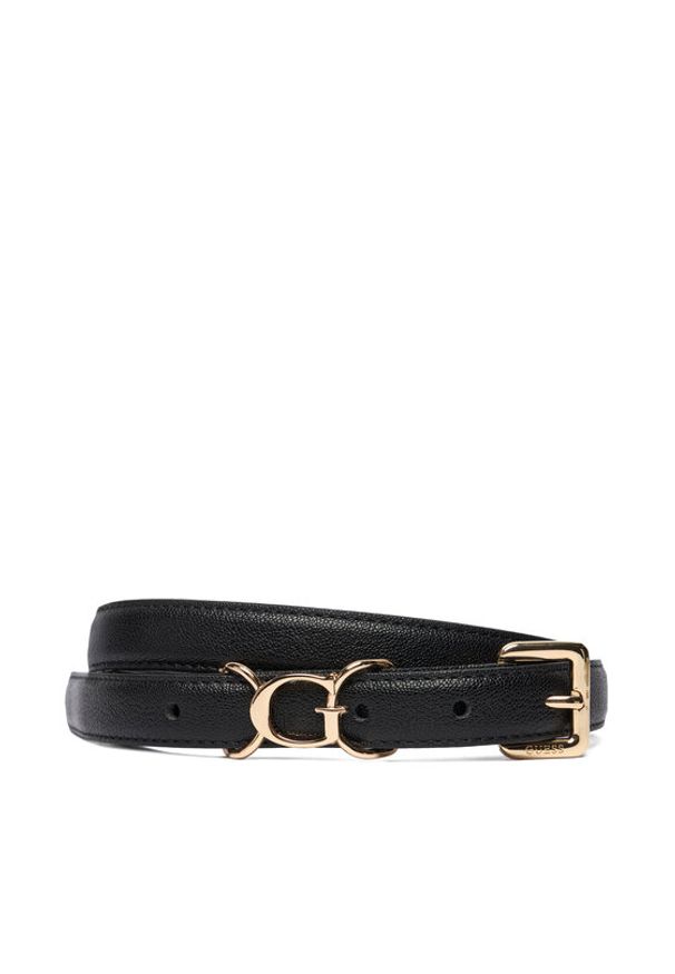 Guess Pasek Damski BW9300 P5420 Czarny. Kolor: czarny. Materiał: skóra