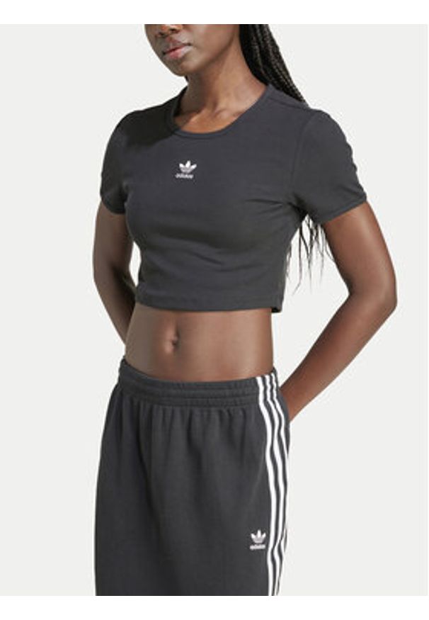 Adidas - adidas T-Shirt Essentials IY9664 Czarny Slim Fit. Kolor: czarny. Materiał: bawełna