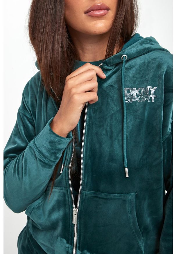 Bluza damska welurowa DKNY. Materiał: welur