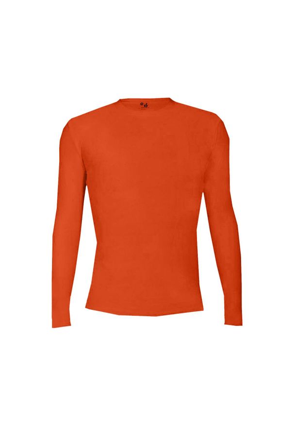 BADGER SPORT - Koszulka z długim rękawem Pro Compression Adults Men Round Neck Undershirt. Kolor: pomarańczowy. Długość rękawa: długi rękaw. Długość: długie