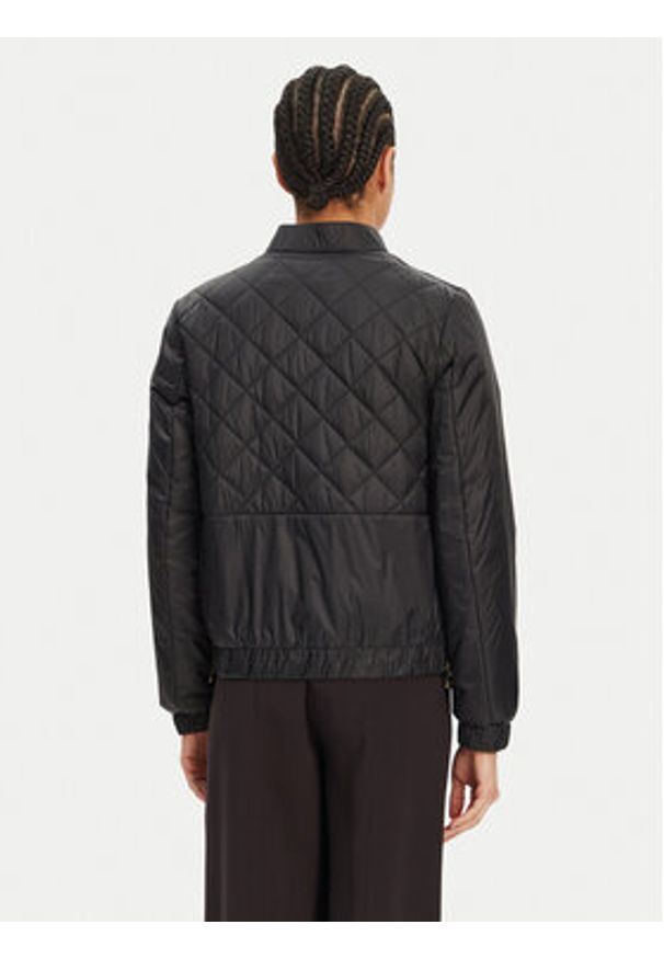 Geox Kurtka bomber Amabel W5520F T3132 F9000 Czarny Regular Fit. Kolor: czarny. Materiał: syntetyk