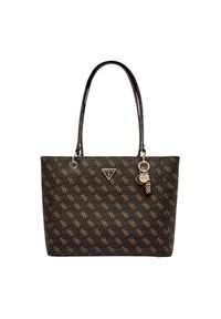 Guess - GUESS Brązowa damska shopperka logowana Noelle Tote. Kolor: brązowy. Materiał: skórzane #6