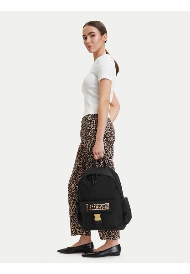 Just Cavalli Plecak 80QA4B20 ZSD81 Czarny. Kolor: czarny. Materiał: materiał