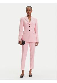 Hugo - HUGO Marynarka Asmalla-1 50533901 Różowy Slim Fit. Kolor: różowy. Materiał: syntetyk