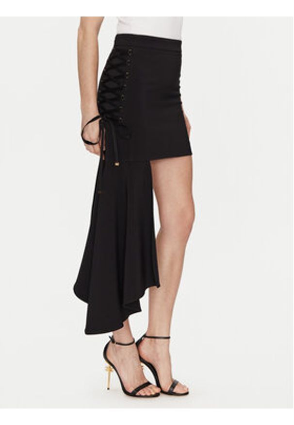 Elisabetta Franchi Spódnica mini GO-071-51E2-V340 Czarny Regular Fit. Kolor: czarny. Materiał: syntetyk