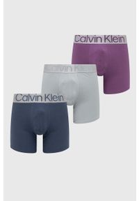 Calvin Klein Underwear bokserki 3-pack męskie kolor fioletowy. Kolor: fioletowy. Materiał: bawełna #1