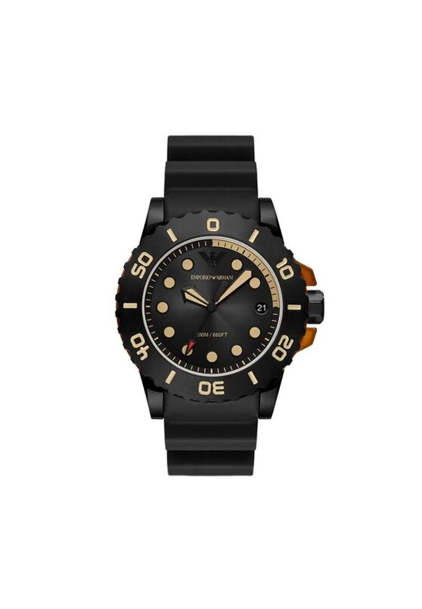 Emporio Armani Zegarek Aqua AR11539 Czarny. Kolor: czarny. Materiał: syntetyk