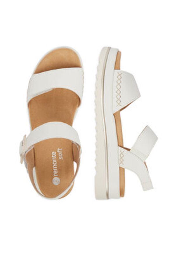 Remonte Sandały CEO-D3P53-80 Biały. Kolor: biały. Materiał: syntetyk, skóra