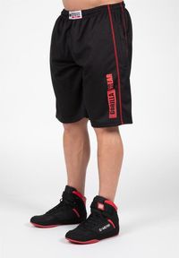 GORILLA WEAR - Wallace Mesh Szorty - Czarny/Czerwony. Kolor: czerwony, wielokolorowy, czarny. Materiał: mesh. Sport: fitness