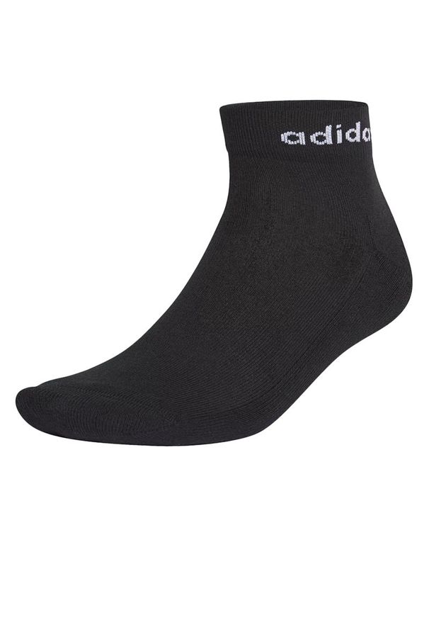 Adidas - Skarpety adidas Half-Cushioned Ankle Socks 3 Pairs GE6128 - czarne. Kolor: czarny. Materiał: nylon, materiał, bawełna, elastan, prążkowany, poliester
