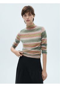 mango - Mango Sweter 87000369 Różowy Regular Fit. Kolor: różowy. Materiał: syntetyk