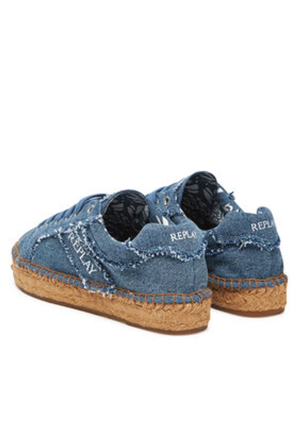 Replay - REPLAY Espadryle GWF22 .000.C0088T Niebieski. Kolor: niebieski. Materiał: materiał