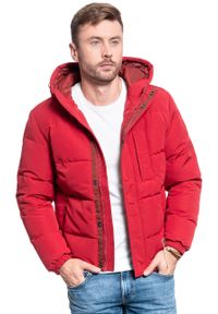 Wrangler - KURTKA ZIMOWA WRANGLER THE BODYGUARD RED W4C8WWX47. Kolor: czerwony. Sezon: zima