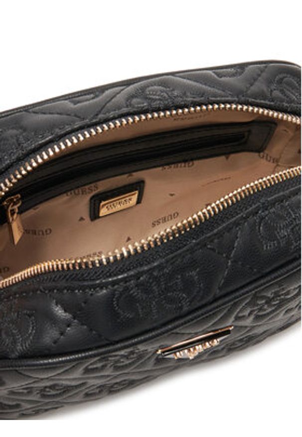 Guess Torebka Adelasia HWQL96 58140 Czarny. Kolor: czarny. Materiał: skórzane