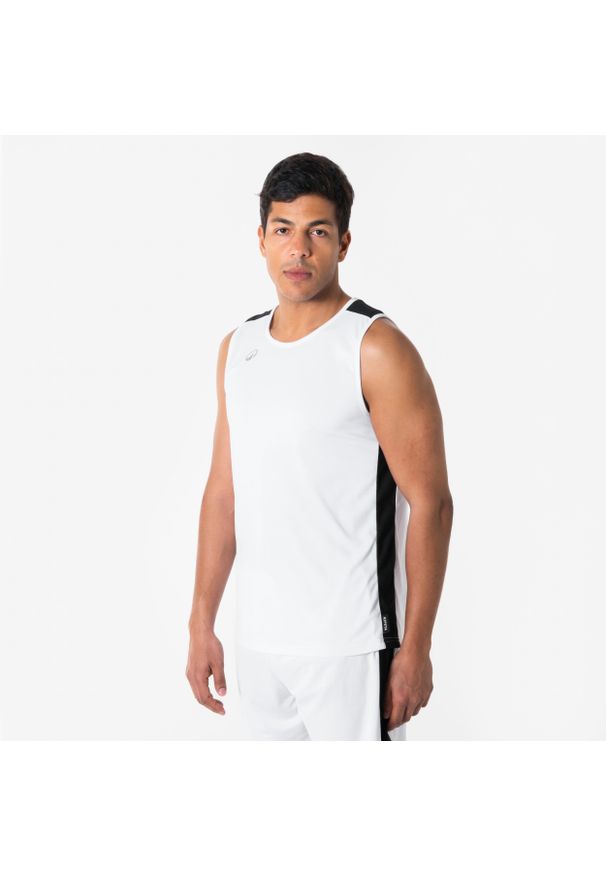 KIPSTA - Koszulka do koszykówki bez rękawów unisex Tank 100. Kolor: czarny, biały, wielokolorowy. Materiał: poliester, materiał. Długość rękawa: bez rękawów. Sport: koszykówka