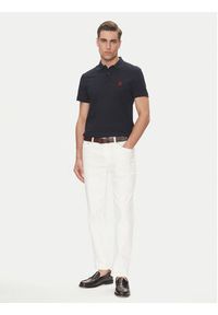 TOMMY HILFIGER - Tommy Hilfiger Polo MW0MW33167 Granatowy Regular Fit. Typ kołnierza: polo. Kolor: niebieski. Materiał: bawełna