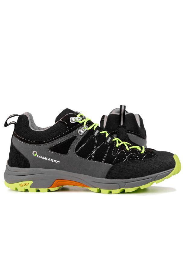 GARSPORT - Buty męskie sportowe wodoodporne Garsport FAST HIKE LOW TEX NERO ANTRACITE. Kolor: zielony, wielokolorowy, czarny, szary
