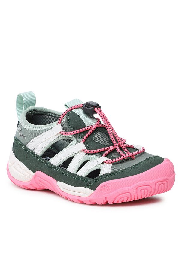 Sandały Jack Wolfskin Villi Sandal K 4056881 Pink Lemonade. Kolor: zielony. Materiał: materiał