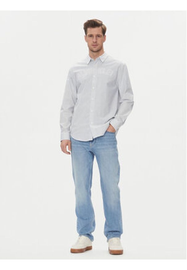 Calvin Klein Jeans Koszula LV04RB119G Niebieski Regular Fit. Kolor: niebieski. Materiał: bawełna