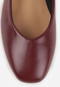 Born2be - Bordowe Wsuwane Balerinki z Ozdobnym Paskiem z Cyrkoniami Rola. Okazja: na co dzień. Zapięcie: bez zapięcia. Kolor: czerwony. Wzór: aplikacja. Styl: casual, elegancki, klasyczny #8