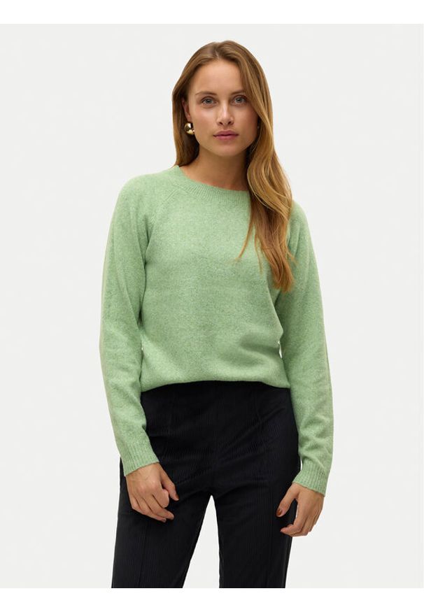 Vero Moda Sweter Doffy 10201022 Zielony Regular Fit. Kolor: zielony. Materiał: syntetyk