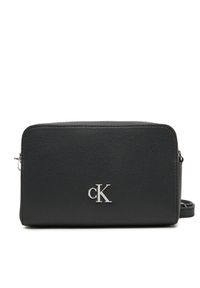 Calvin Klein Jeans Torebka Minimal Monogram Ew Camera Bag LV04K3162G Czarny. Kolor: czarny. Materiał: skórzane