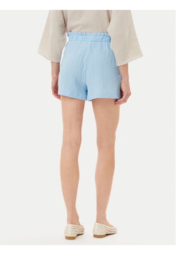 Vero Moda Szorty materiałowe Natali 10279687 Niebieski Baggy Fit. Kolor: niebieski. Materiał: bawełna