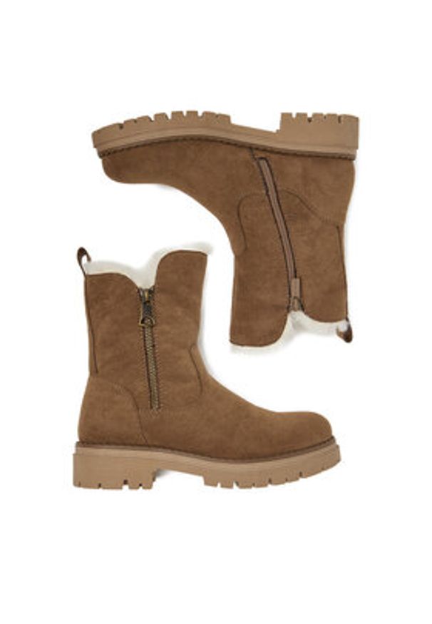 Clara Barson Botki CEO-WS6382-01 Brązowy. Kolor: brązowy. Materiał: materiał