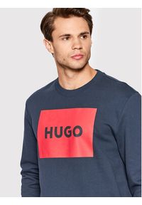 Hugo Bluza Duragol222 50467944 Granatowy Regular Fit. Kolor: niebieski. Materiał: bawełna